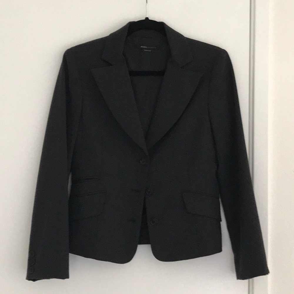 BCBG Charcoal Blazer XS/0 petite